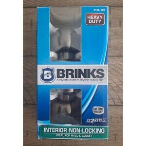 Brinks Interior Non-Locking Antique Brass Round Door Knob 2115-109 New